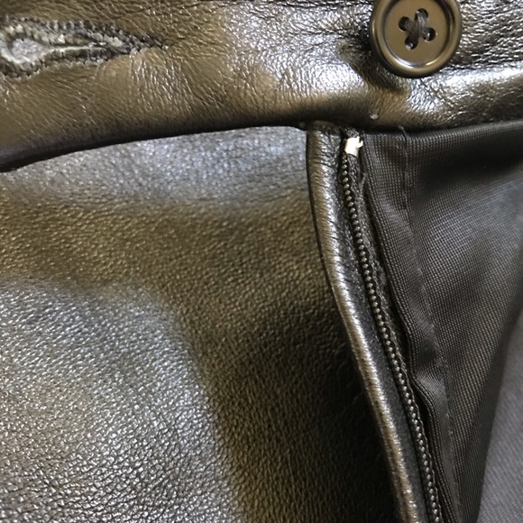 Authentic BCBG Genuine Leather Pants - Picture 8 of 9